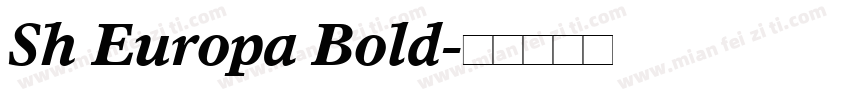 Sh Europa Bold字体转换